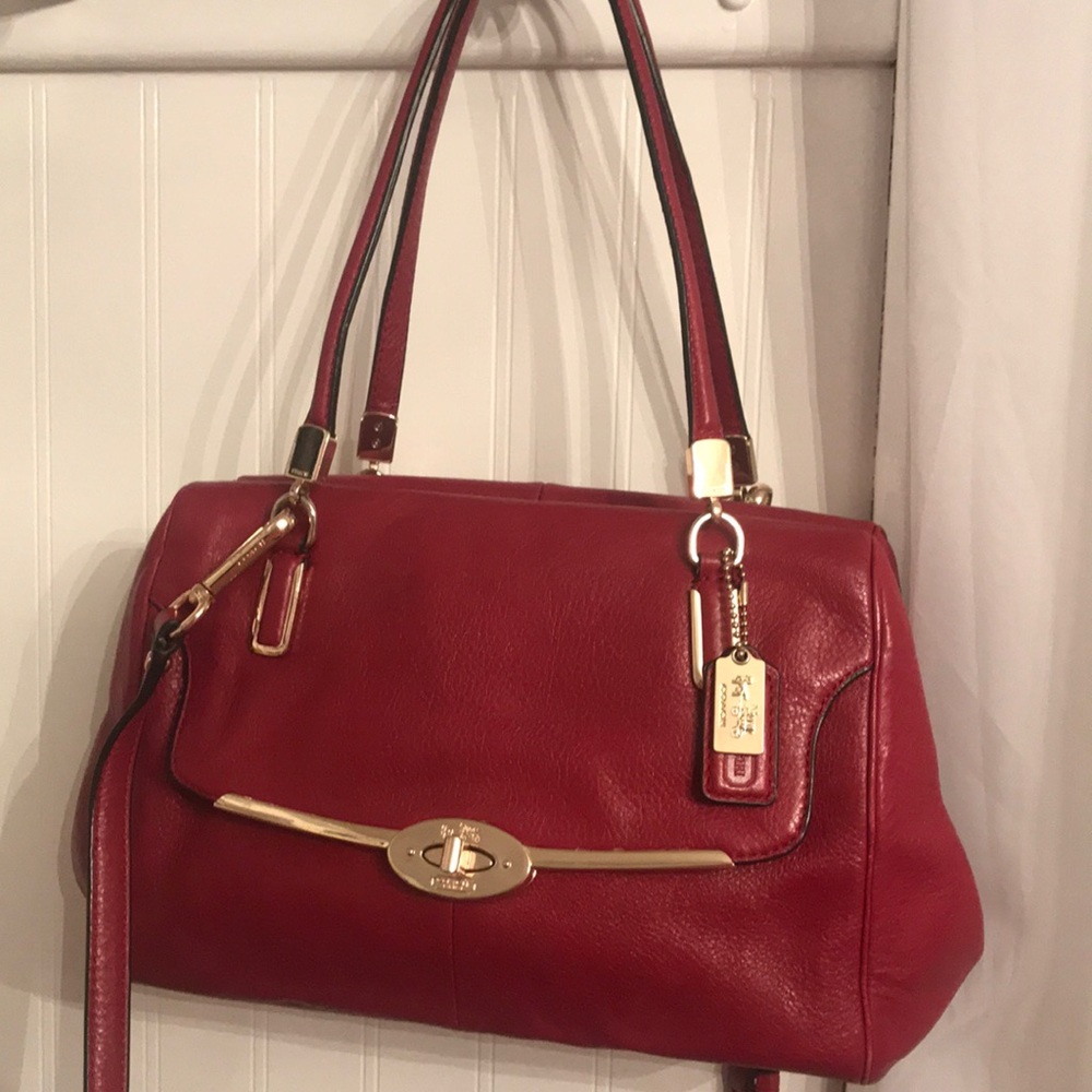 Red coach purse